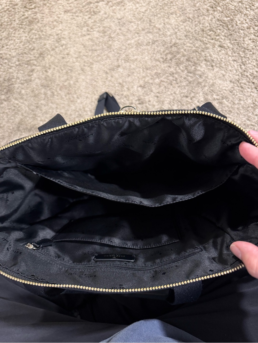 Kate Spade Black Nylon Tote Backpack Bag - Picture 6 of 7